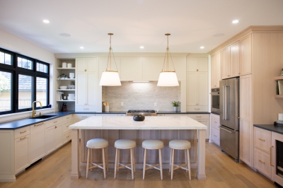 Designs by Santy :: Black and White House Open concept kitchen with island