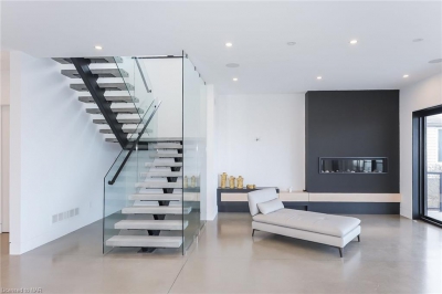 Designs by Santy :: Modern Intersection Staircase to open concept living area