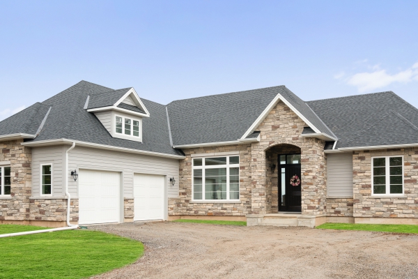 Designs by Santy :: Fresh Lake House Front exterior with stone and siding