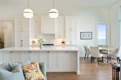 Designs by Santy :: Fresh Lake House Kitchen with island