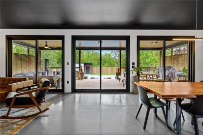 Designs by Santy :: Post House Modern open concept home with patio doors