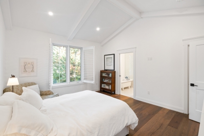 Designs by Santy :: Hilltop Farmhouse Bedroom with vaulted ceiling