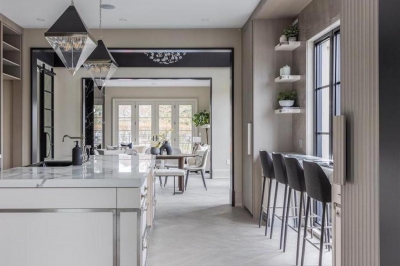 Designs by Santy :: Old Town Elegance Open concept kitchen and dining